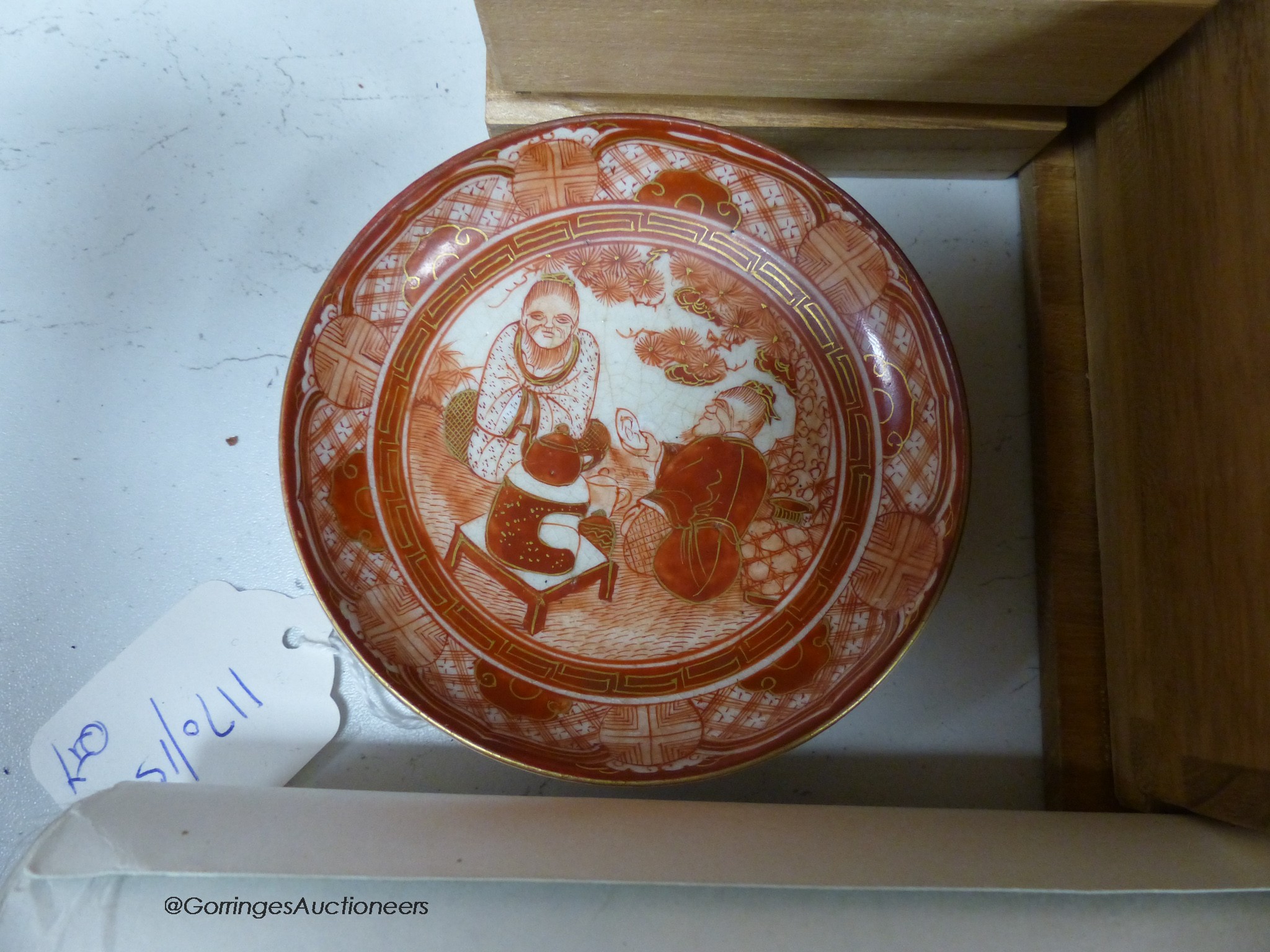 A modern Japanese lacquer dish, diameter 38cm, a vase, various hardstone carvings, etc.